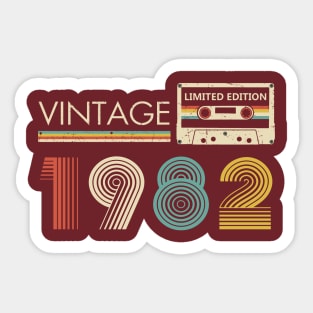 Vintage 1982 Limited Edition Cassette Sticker